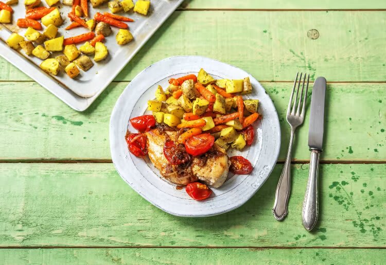 I Tried HelloFresh Gluten-Free Meals: Here's 10 of My Favorites Balsamic Chicken Rustico with Provencal Roasted Roots Veggies